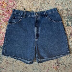 Vintage Lee High-Rise Denim Mom Shorts